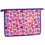 Папка для тетрадей 1 отделение, А4, ArtSpace Сердца, пластик-картон, на молнии, 30Ш4_23136