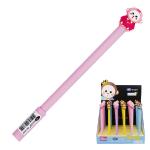 Ручка гелевая стираемая Обезьянка синяя 0,35 мм., 130 мм., корпус ассорти, MC-4045(4048)