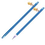 Ручка гелевая стираемая синяя 0,5 мм., 130 мм., корпус ассорти, подвеска, DV-9060