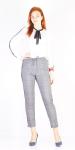 Брюки Зауженные лампас серая клетка