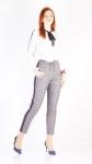 Брюки Зауженные лампас серая клетка
