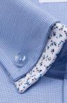0126ZTESF арт. Под запонку мужская рубашка голубая Elegance Slim Fit