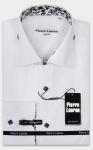 0111TESF арт. Белая мужская рубашка Elegance Slim Fit с узорным подкроем