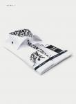 0111TESF арт. Белая мужская рубашка Elegance Slim Fit с узорным подкроем
