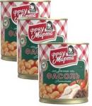 *Набор 3 шт. Фасоль белая пикантная в томатном соусе Фрау Марта 310 г, шт