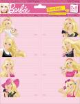 BRDLR-12S-STCR-BL16 Наклейки для тетрадей, 77 x 39 мм, 2 листа по 8 шт. каждый, упаковка - в ПП-пакете с европодвесом Барби