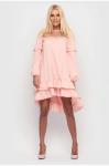 Асимметричное платье с оборкой внизу Арт. 3906 (персиковый), Santali