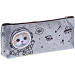 Пенал мягкий 200*80*40 ArtSpace Космо-кот, искусственная кожа с блестками, Tn_19795