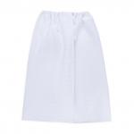 Вафельная накидка на резинке для бани и сауны Премиум женская цвет белый