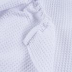 Вафельная накидка на резинке для бани и сауны Премиум мужская цвет белый