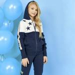 Джемпер (толстовка) на молнии с капюшоном д/дев