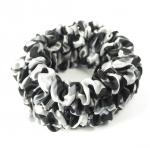 Шёлковая резинка для волос (лео белый)