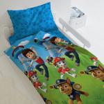 КПБ Бязь 125 г/м2 "Детский " 1,5 сп. ( нав 70/70 1 шт.) (диз.: "Щенячий патруль" 8785+8786 вид 1 Райдер и щенки)