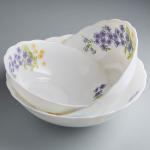 0003B/39-SK Набор салатников 3 пр. "Незабудки" d=15,5, 17,5, 20см (12)