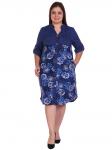 Домашний халат с цветами К817