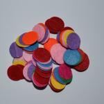 Аппликация фетровая круглаяупаковка 5 шт, цвета в ассортименте