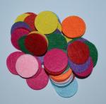 Аппликация фетровая круглаяупаковка 5 шт, цвета в ассортименте