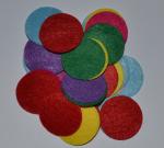 Аппликация фетровая круглаяупаковка 5 шт, цвета в ассортименте