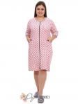 Махровый халат в горошек АП1