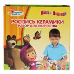 КРУЖКА КЕРАМИЧ. "ИГРАЕМ ВМЕСТЕ" Д/РОСПИСИ, С РИС "МАША И МЕДВЕДЬ" (КРАСКИ+КИСТОЧКА) В КОР в кор.48шт