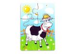 Корова на лугу пазл