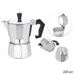 Кофеварка гейзерная 200 мл / 850-129 /36/ алюминий