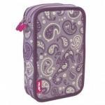 Пенал Milan Drops 2 отделения с наполн., фиолетовый, 19,5x13x5 см,081264DP