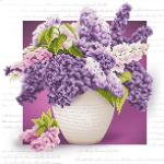 Кристальная мозаика (алмазная вышивка) "ФРЕЯ" ALV-23   "Букет сирени"