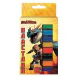 Пластилин, классический, 8 цв., ассорти, классика, 110 г, 1 стек, ACTION!, DRAGONS, картон. короб. с е/п