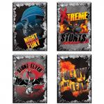 Блокнот ACTION! DRAGONS, на гребне, кл.,уф-лак, ф. А5, 40 л., 4 дизайна