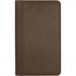 Визитница настольная, на 120 визиток, 4 ряда, 240х147 мм, на кольцах, кожзам, коричневый цв., с разделит. A-Z, INDEX