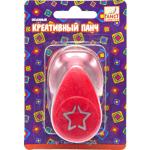 Дырокол фигурный, объемный, эффект 3D, 16 мм, пластик, FANCY CREATIVE, ЗВЕЗДОЧКА, блистер с е/п