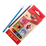 Набор карандашей цветных, (24 цв. в уп), дерево, заточ., шестигранный, ассорти, без ластика, KOH-I-NOOR, КОШКИ+СОБАКИ, картон. короб. с е/п