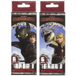 Набор фломастеров, (6 цв. в уп), смываемые, круглый корп., 2 дизайна, ACTION!, DRAGONS, картон. короб. с е/п