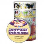 Лента клейкая декоративная СВЕРКАЮЩАЯ 1 шт., 15 мм х 5 м, бумажная