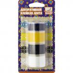 Лента клейкая декоративная КРУЖЕВА,  18мм x 3м x1шт, 24мм x 3м x 3шт