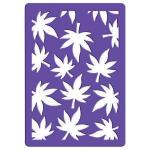 Трафарет для тиснения, ПВХ, ЛИСТЬЯ-2, ф.A4, п/п с е/п