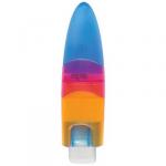 Точилка ручная, с ластиком, 1 отв., с контейнером, пластик, фигурная, ассорти цв., M+R, ELLIPSTICK SWING, блистер с е/п