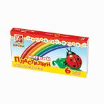 Пластилин, на восковой основе, 6 цв., ассорти, классика, 99 г, 1 стек, ЛУЧ, КРОХА, картон. короб.