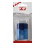 Точилка ручная, 1 отв., с контейнером, пластик, прямоугольная, ассорти цв., M+R, QUATTRO SWING, блистер с е/п