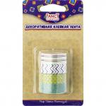 Лента клейкая декоративная УЗОРЫ; 12мм x 3м х 4шт