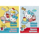 Набор цветной мелован. бумаги ACTION! HELLO KITTY,папка картонная,ф. А4,10 л.,10 цв.,2 дизайна