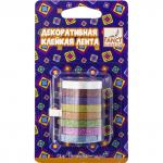 Лента клейкая декоративная БЛЕСК-4; 6мм х1,5м х 8шт