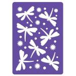 Трафарет для тиснения, ПВХ, СТРЕКОЗЫ, ф.A4, п/п с е/п