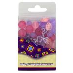 Бусины АССОРТИ-1 прозрачные, круглые d=6-10мм и фигурные, пластик, 30г, 4 цв. асс., п/уп. с е/п