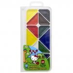 Краски акварельные, медовые, 14 цв., классика, без кисти, ACTION!, HELLO KITTY, пластик. футляр с е/п