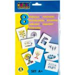 Трафарет для воздушных фломастеров, 8 симв., картон, ассорти цв., CENTROPEN, ПРАЗДНИК, пакет с е/п