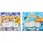 Набор фломастеров со штампами, (12 цв. в уп), смываемые, утолщ. корп., круглый корп., 2 дизайна, ACTION!, FANCY, картон. короб. с е/п