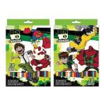 Набор карандашей цветных, (18 цв. в уп), дерево, заточ., шестигранный, ассорти, без ластика, ACTION!, BEN10, картон. короб. с е/п