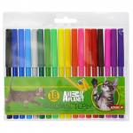 Набор фломастеров, (18 цв. в уп), смываемые, круглый корп., ACTION!, ANIMAL PLANET, ПВХ пенал с е/п